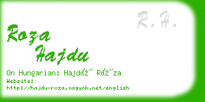 roza hajdu business card